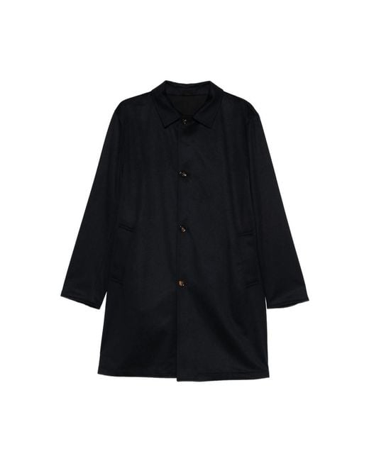 KIRED Black Button-Fastening Coat for men