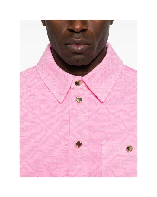 Casablanca Pink Shirt With Patterned Logo for men
