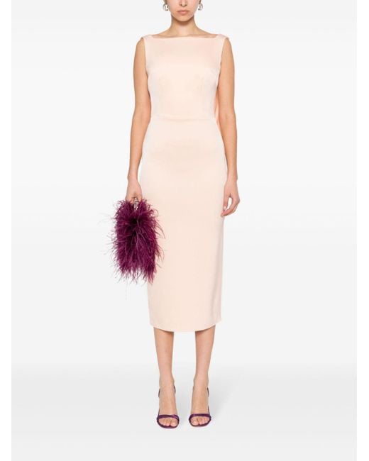 Alex Perry Pink Draped-Design Dress