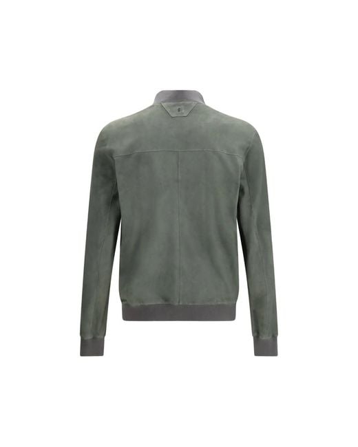 SANTORO Gray Zip-Up Bomber Jacket for men
