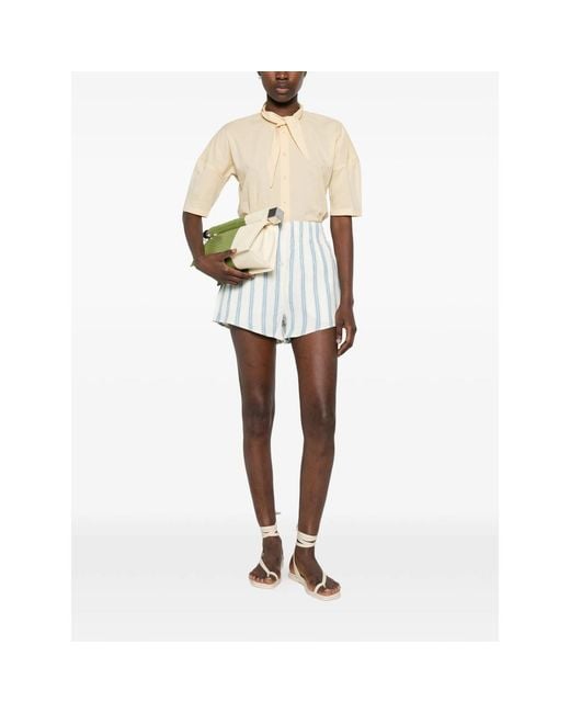 Bondi Born White Striped Shorts