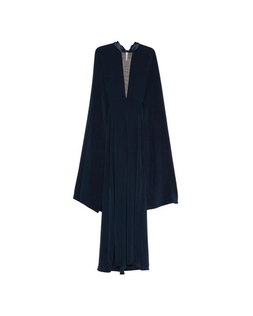 Stephane Rolland Blue V-Neck Maxi Dress