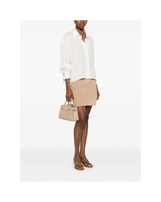 Fabiana Filippi White Shirt With Sequin Embellishment