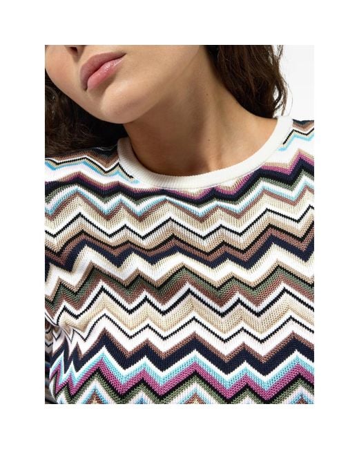 Missoni White Zigzag-Knit Dress