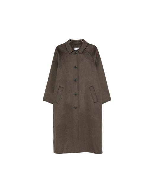 The Dynamis Studio Brown Single-Breasted Wool-Blend Coat