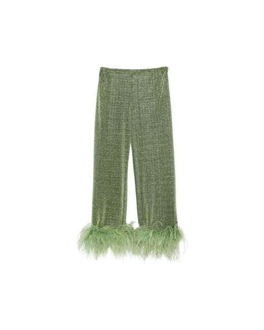 Oseree Green Wide Trousers