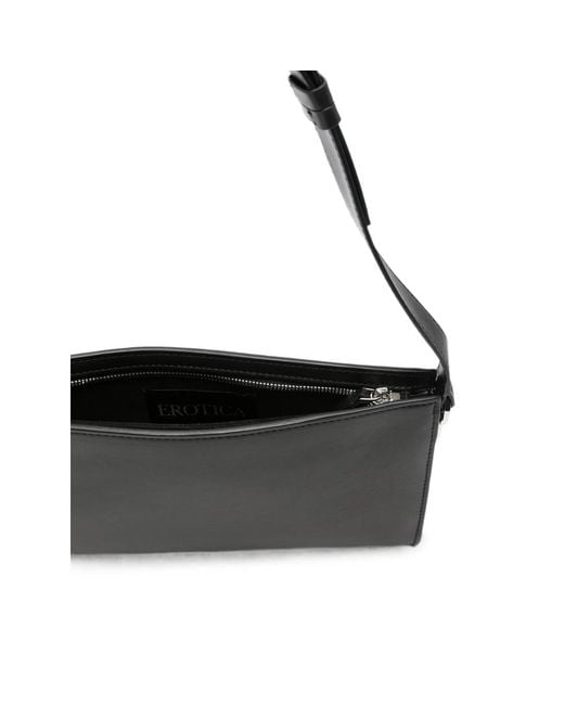 Dondup Black Ring-Handle Leather Tote Bag