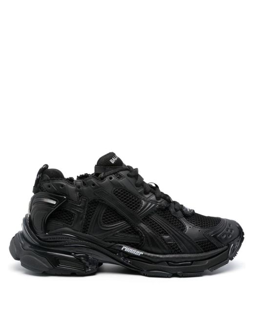 Balenciaga Black Runner Mesh Sneakers for men