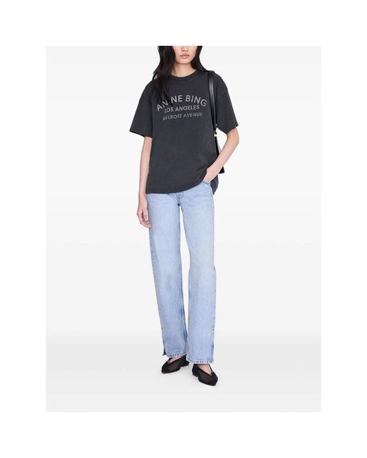 Anine Bing Blue T-Shirt Cotton