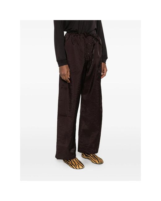 Studio Nicholson Black Hera Button Tie Trousers