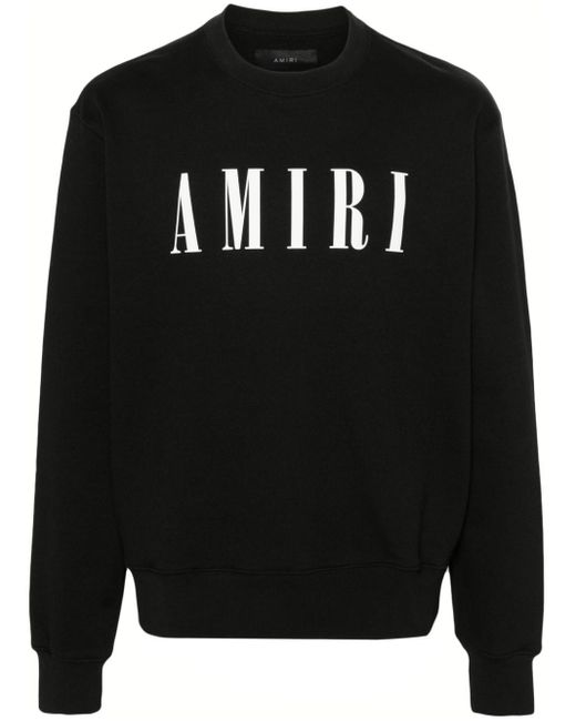 Amiri Black Logo-Print Cotton Sweatshirt for men