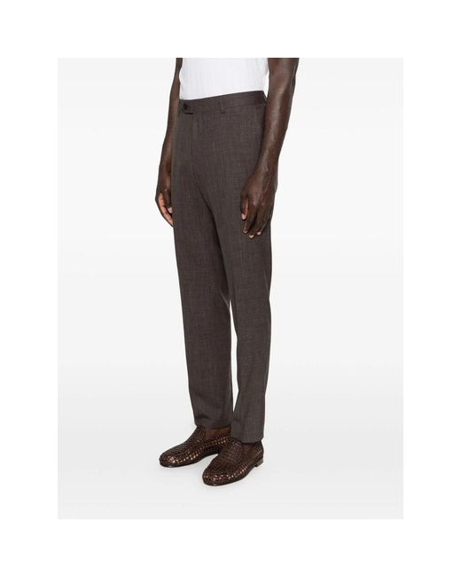 Beckham X Boss Gray X Beckham Button Trousers for men