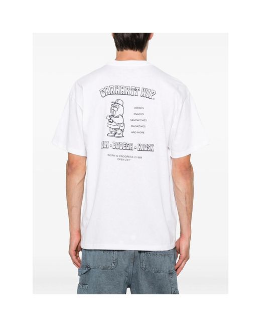 Carhartt White Sandwich Cotton T-Shirt for men