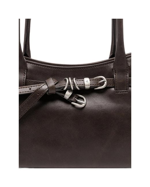MARGE SHERWOOD Black Grandma Used Leather Shoulder Bag