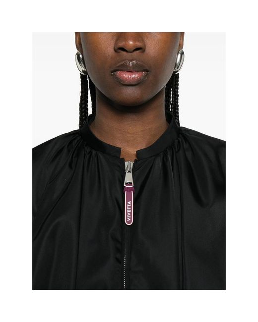 Vivetta Black Drawstring Zip Jacket