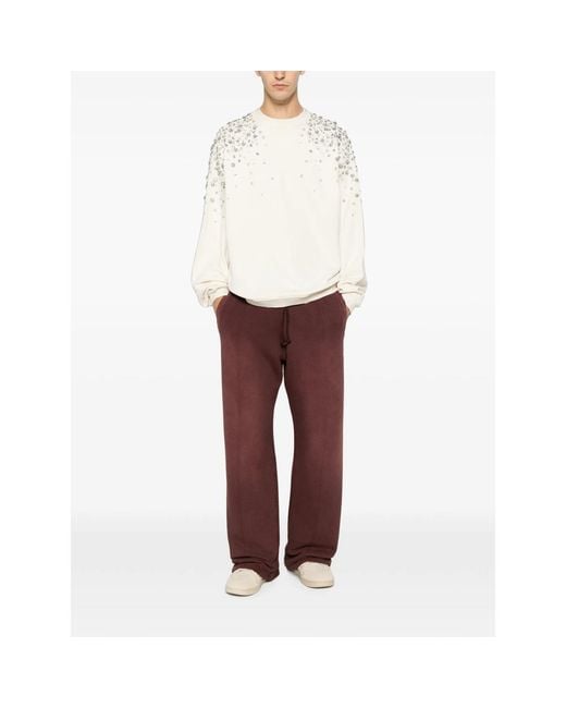 Golden Goose Deluxe Brand White Embellished Sweatshirt for men