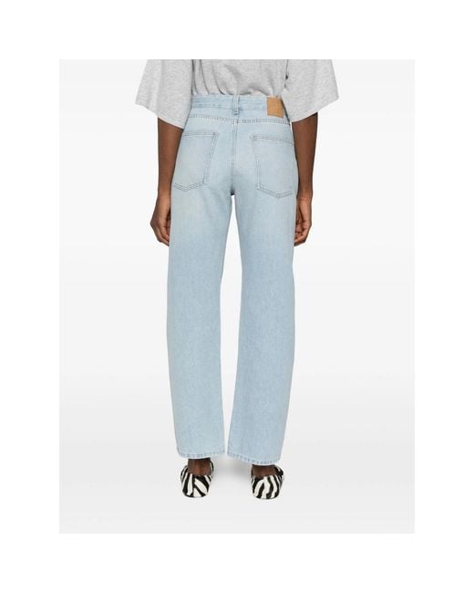 BITE STUDIOS Blue Button-Up Straight Jeans