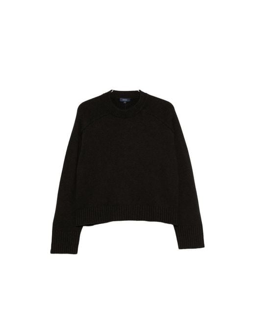 Soeur Black Will Raglan-Sleeve Ribbed-Trim Sweater