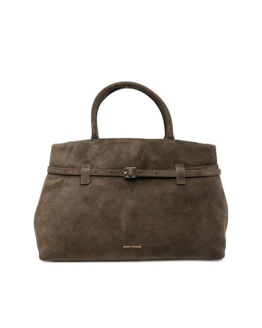 MANU Atelier Brown Le Cambon 35 Suede Tote Bag