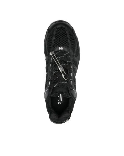 44 Label Group Black Panelled Sneakers for men