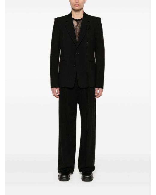 Ann Demeulemeester Black Serge Tailored Blazer for men