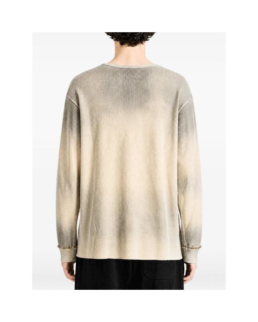Satoshi Nakamoto White Gradient-Effect Logo-Print Sweatshirt for men