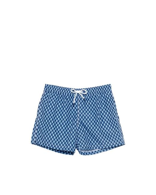 Fedeli Blue Madeira Swim Shorts for men