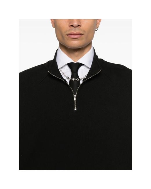 Willy Chavarria Black Zip-Up Jacket for men