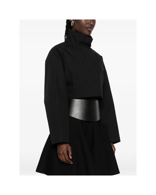 Alaïa Black High-Neck Cropped Jacket