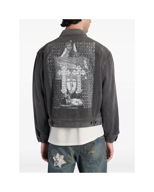 Enfants Riches Deprimes Black Distressed Denim Jacket for men
