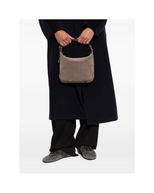 Tod's Brown Mini Suede Shoulder Bag
