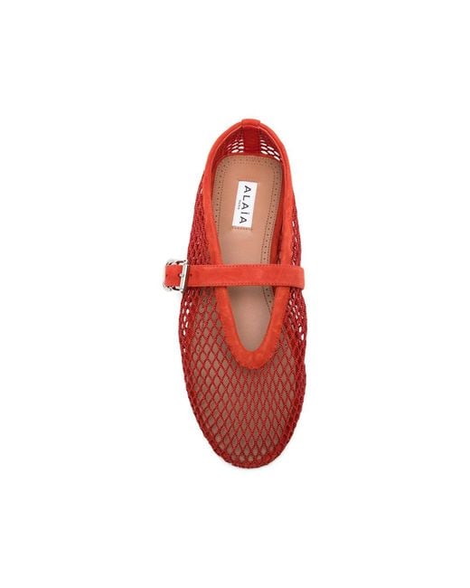 Alaïa Red Ballet Flats