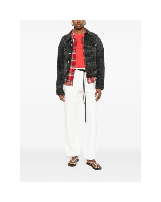 DUNST White Belt Loops Jeans