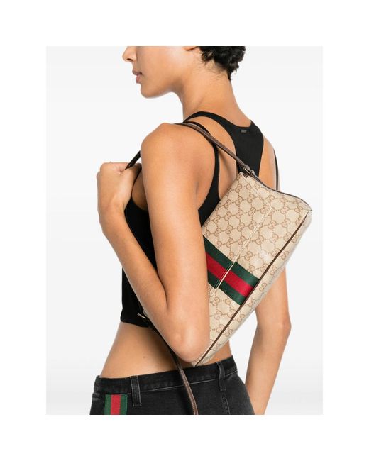 Gucci Metallic Medium Madison Web-Stripe Shoulder Bag
