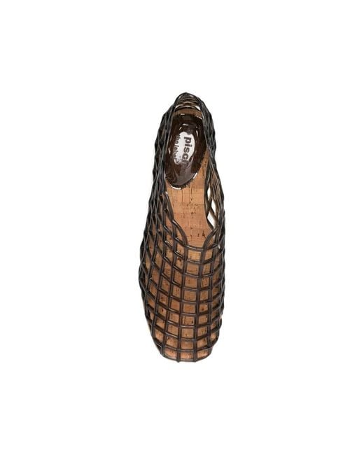 LA PISCINE Brown Jelly Ballet Flats
