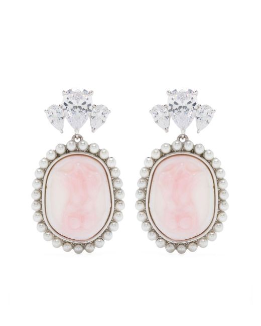 ShuShu/Tong Pink Bareback Embossed Earrings