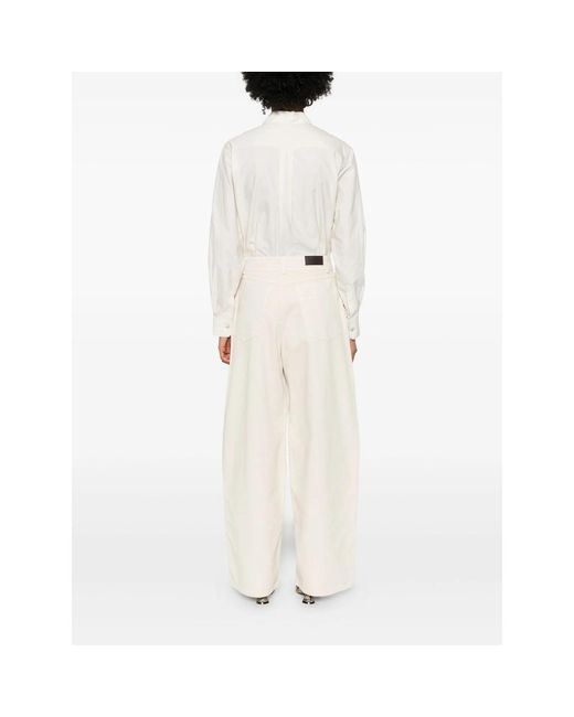 Lemaire White Utility-Pocket Jeans