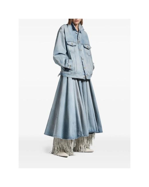 Balenciaga Blue Denim Skirts