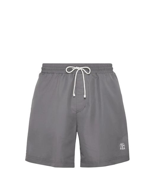 Brunello Cucinelli Gray Beachwear for men
