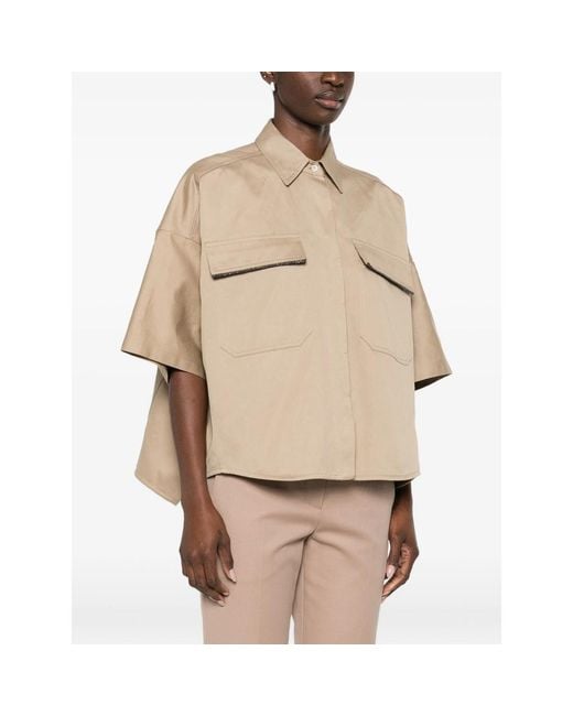 Brunello Cucinelli Natural Neutrals Tops