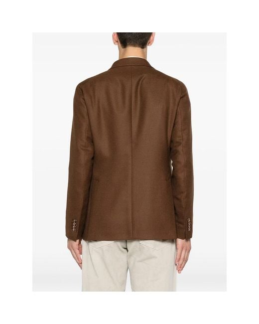 Tagliatore Brown Blazer Virgin Wool for men