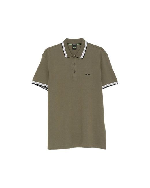 Boss Green Paddy Logo-Embroidered Polo Shirt for men