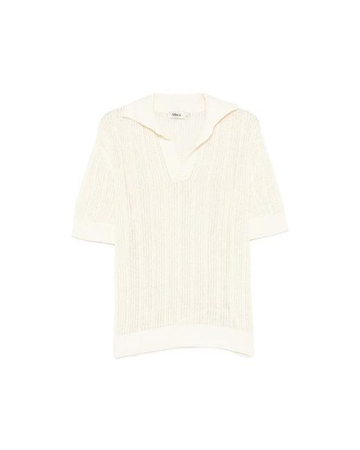 Altea White Polo-Collar T-Shirt for men