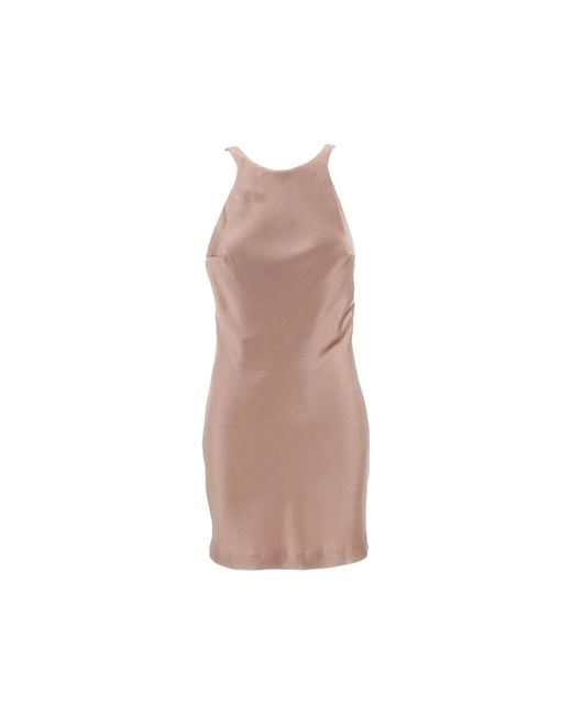 ANDAMANE Brown Carmen Scoop-Back Mini Dress