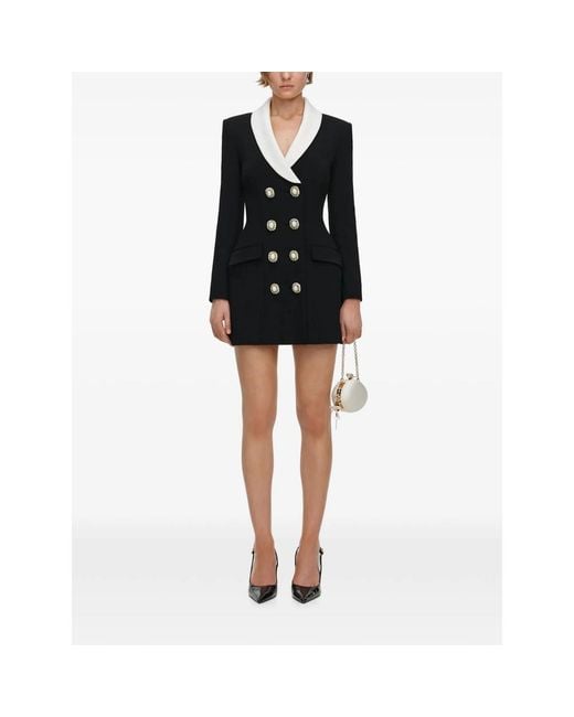 Self-Portrait Black Tailored Blazer Mini Dress