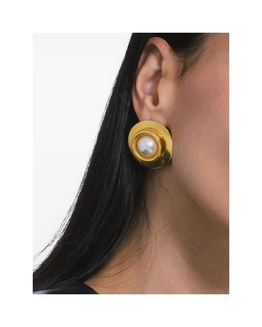 Jennifer Behr Metallic Alva Pearl-Plated Earrings