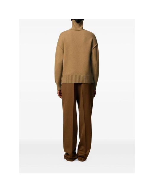 AMI Brown Ami De Coeur Funnel-Neck Sweater for men