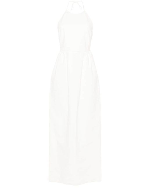 Max Mara White Cotton Long Dress
