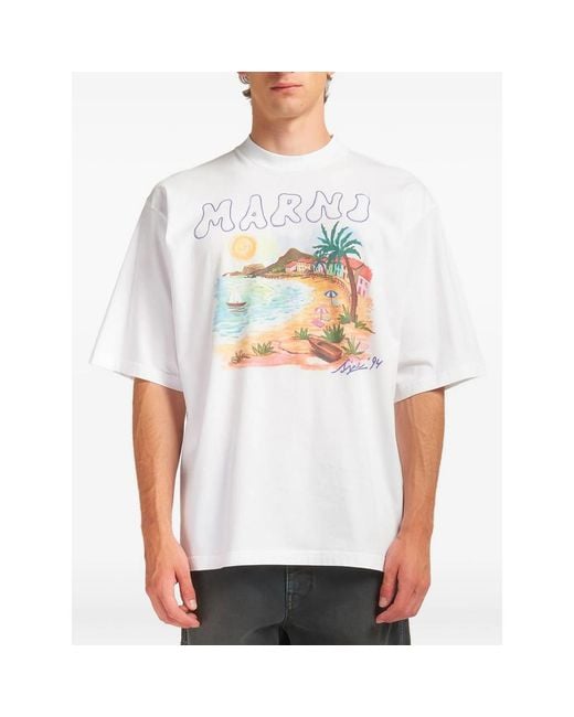 Marni White T Shirts for men