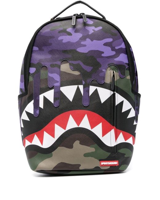 Sprayground Xtc Drips Camouflage-print Backpack in Black (Grey) for Men